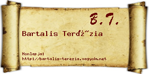 Bartalis Terézia névjegykártya
